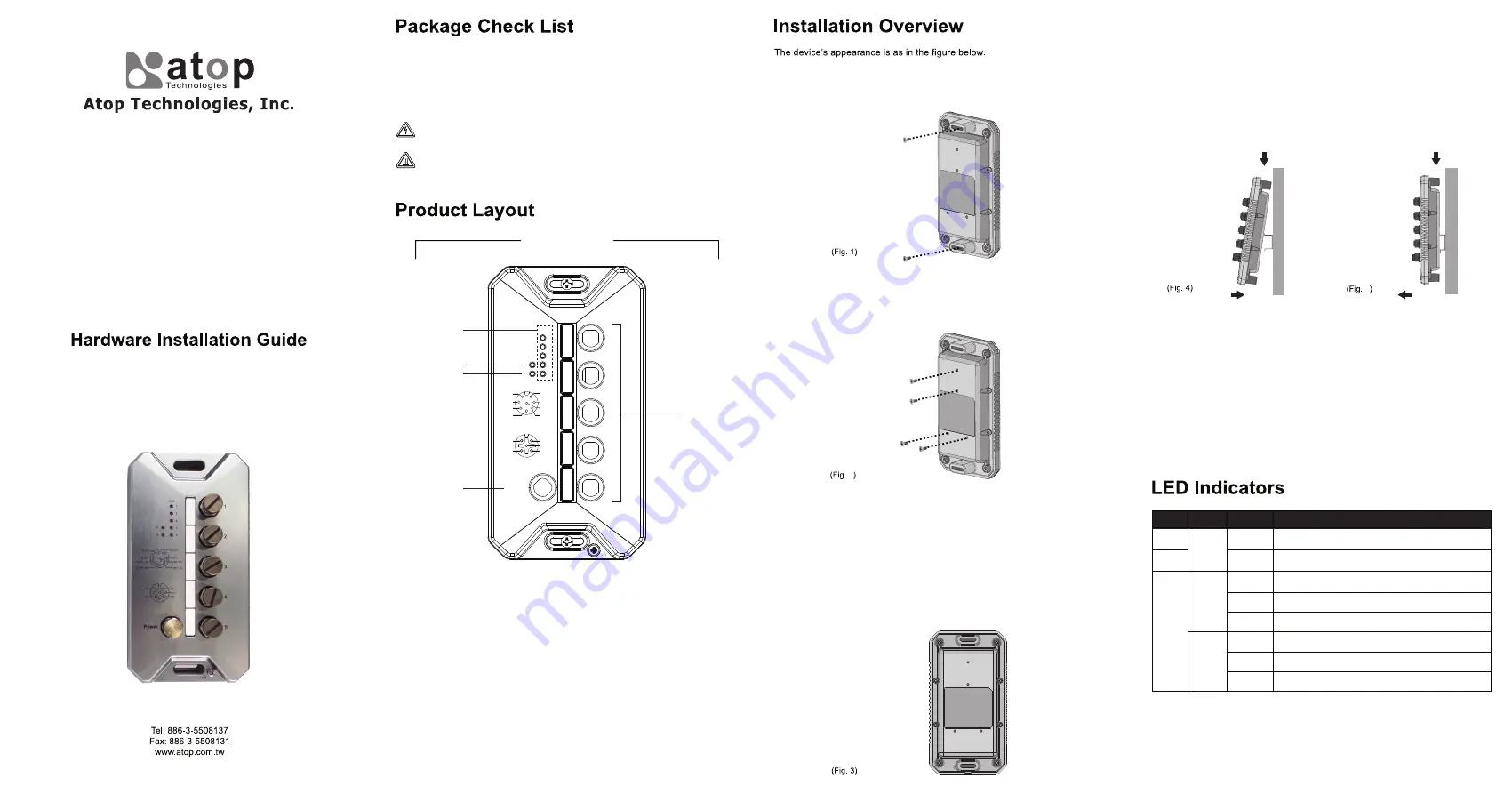 Atop EMG8305 Series Hardware Installation Manual Download Page 1