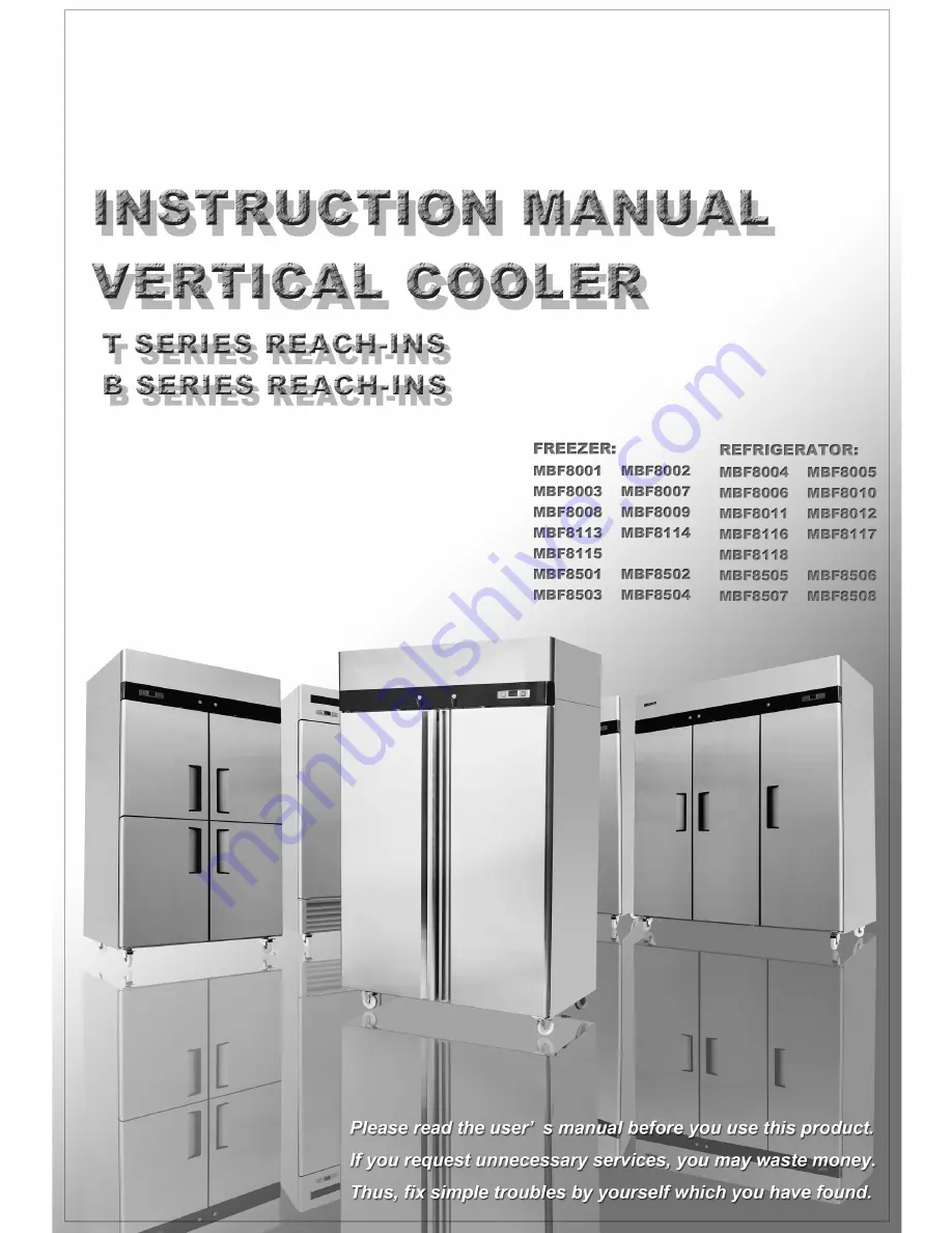 Atosa MBF8001 Instruction Manual Download Page 1