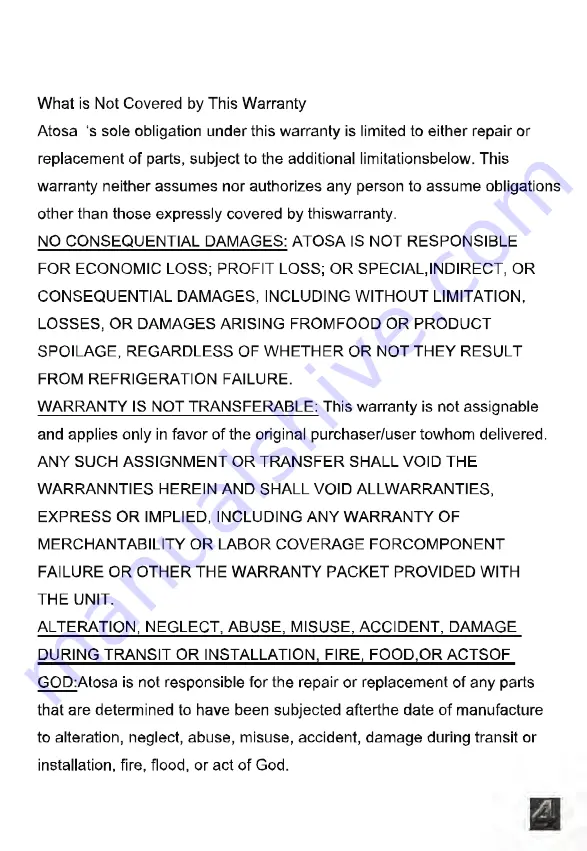 Atosa MGF8401GR Instruction Manual Download Page 5