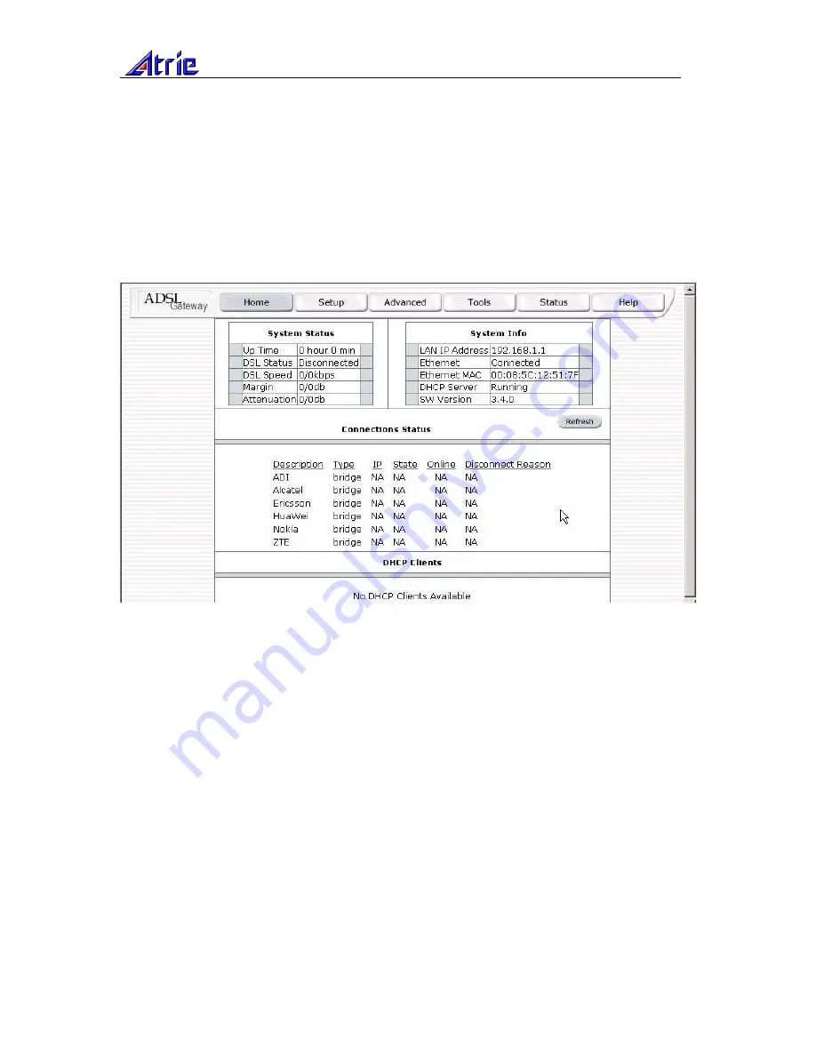 Atrie DB 120 User Manual Download Page 8