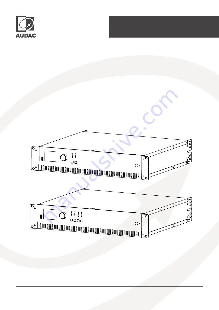 AUDAC SMA Series User Manual Download Page 1