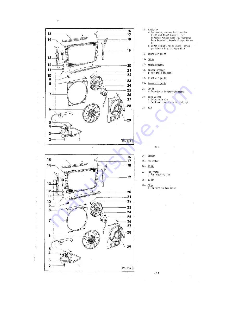 Audi 100 1991 Скачать руководство пользователя страница 63