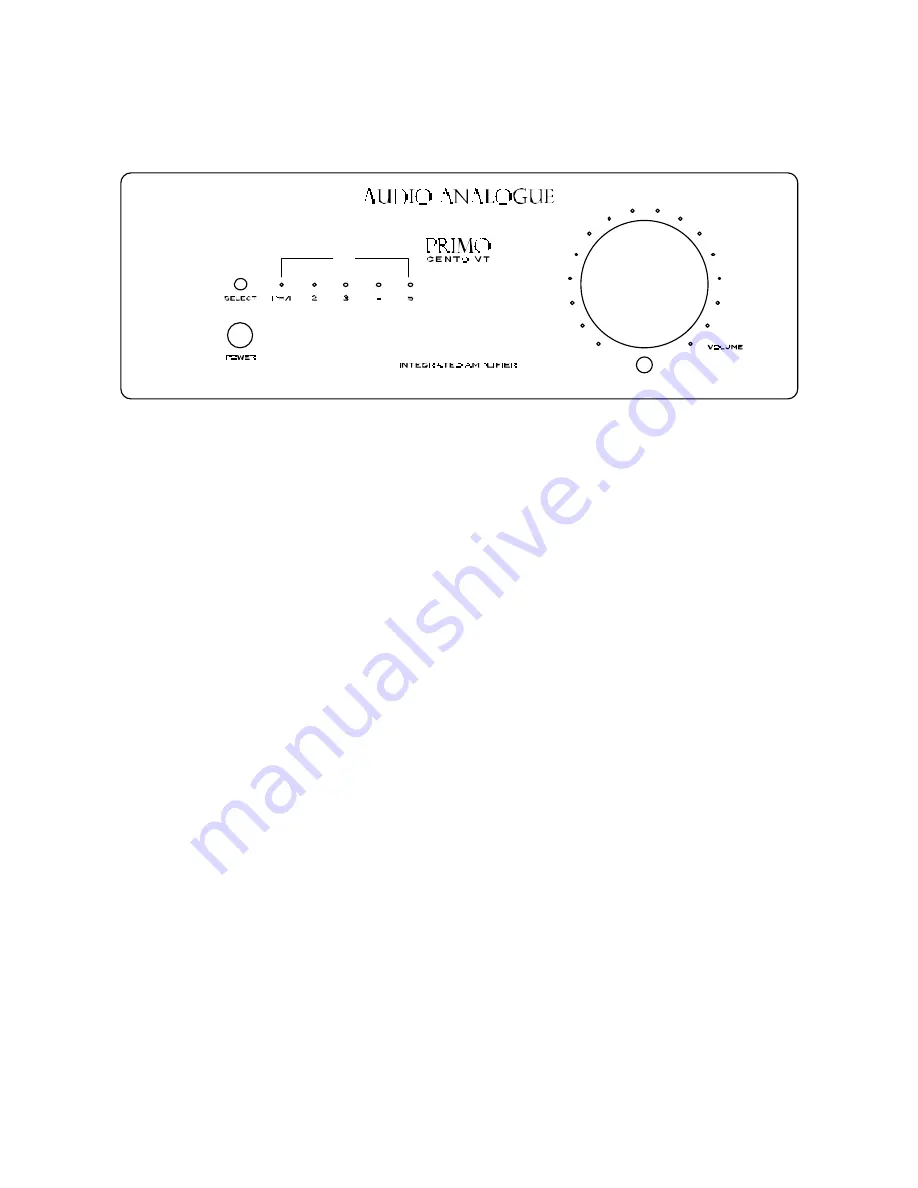 Audio Analogue Cento VT Скачать руководство пользователя страница 6