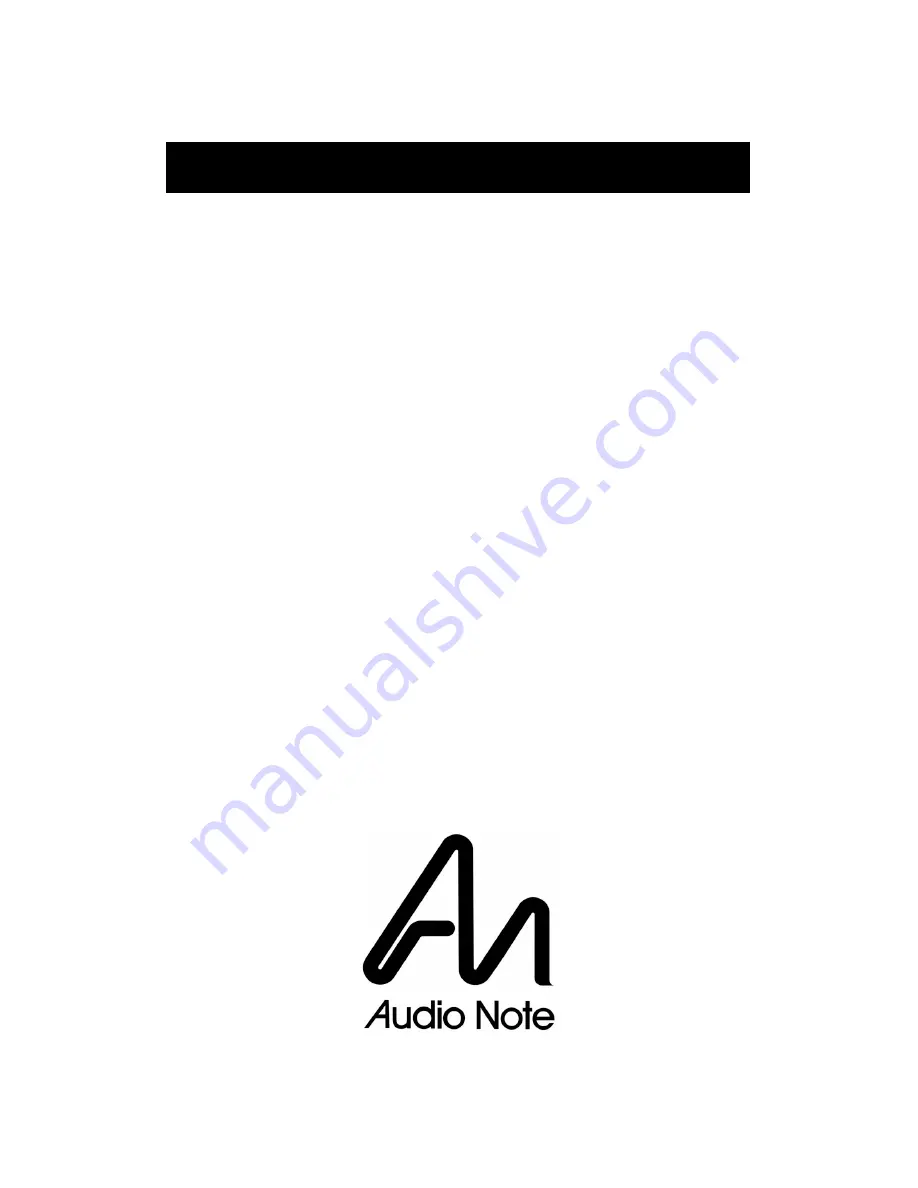 Audio Note IO LIMITED Owner'S Information Download Page 5