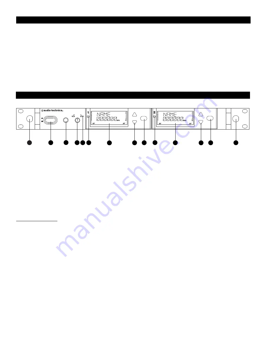 Audio Technica AEW-4110 Installation And Operation Manual Download Page 9