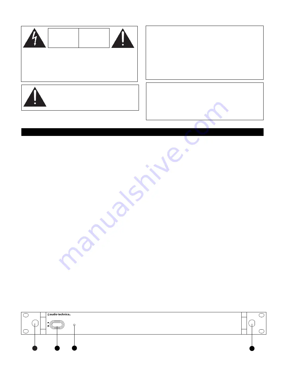 Audio Technica Artist Elite AEW-DA550C Installation And Operation Download Page 2