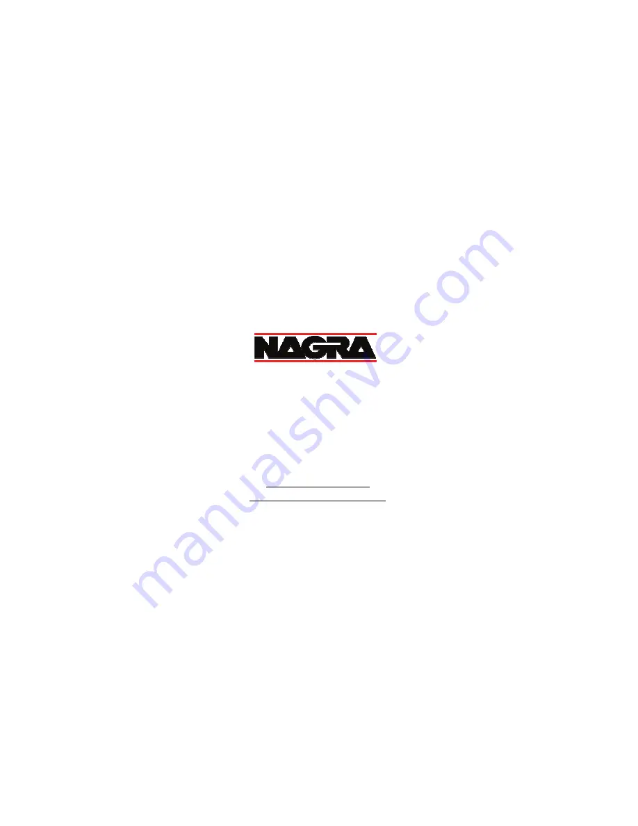 Audio Technology NAGRA MEZZO User Manual Download Page 44