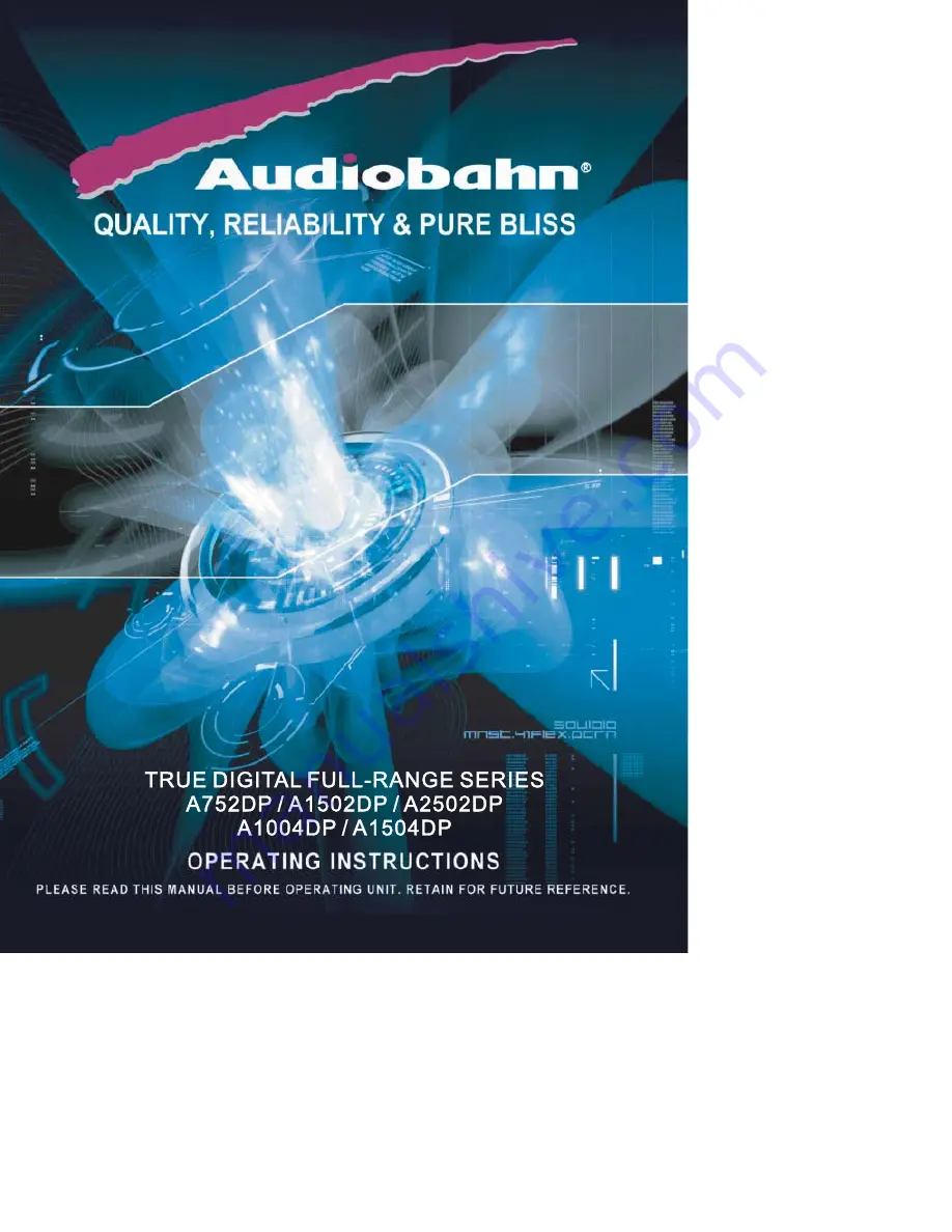 AudioBahn A1004DP Скачать руководство пользователя страница 1