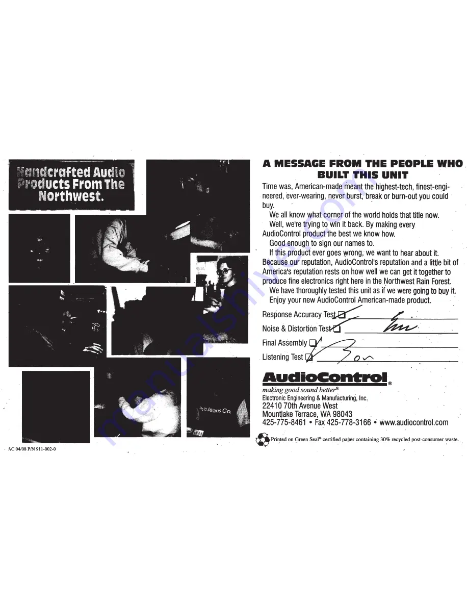 AudioControl LCQ-1 Quick Install Manual Download Page 10