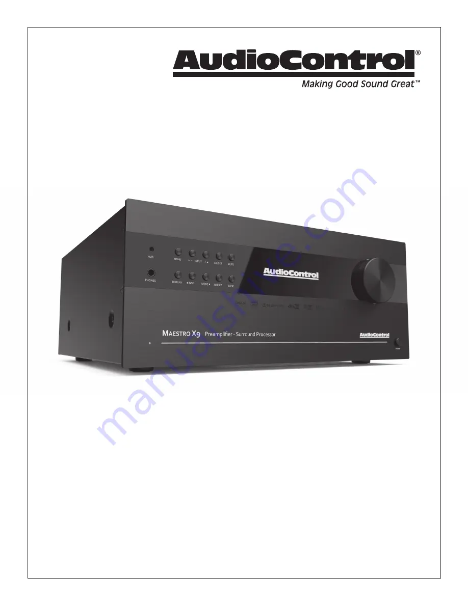 AudioControl MAESTRO X-7 Installation Manual Download Page 1