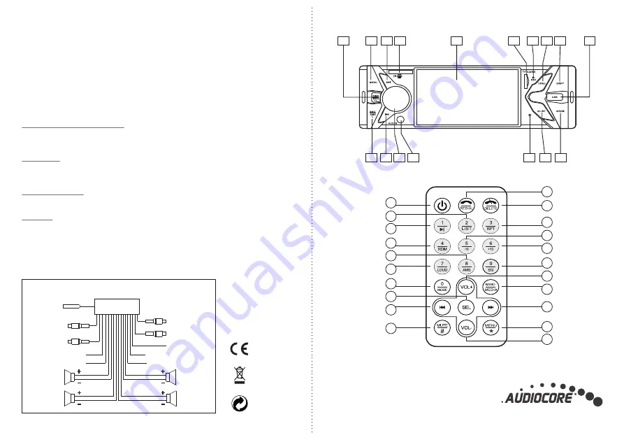 AUDIOCORE AC9900 User Manual Download Page 1