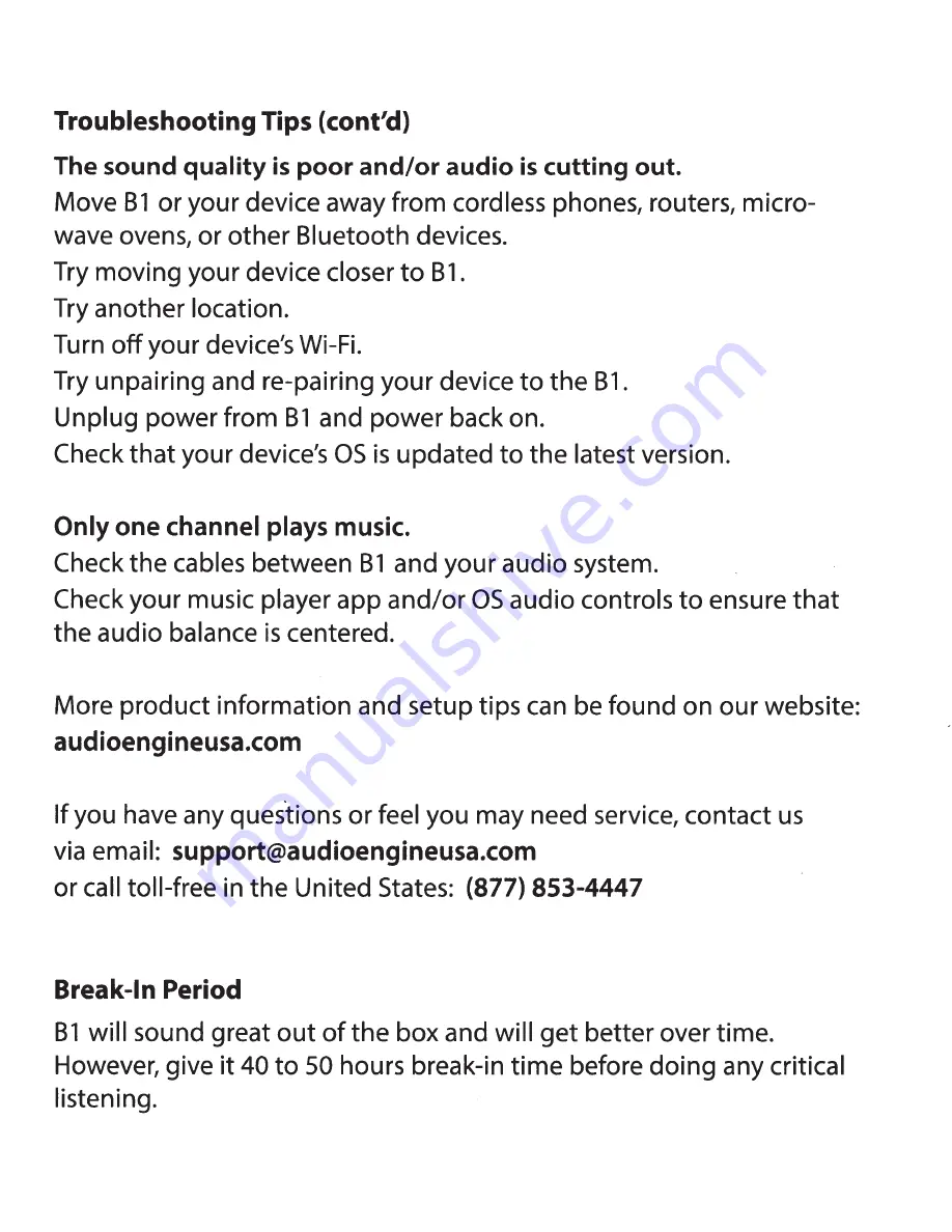 AudioEngine B1 Quick Start Manual Download Page 6