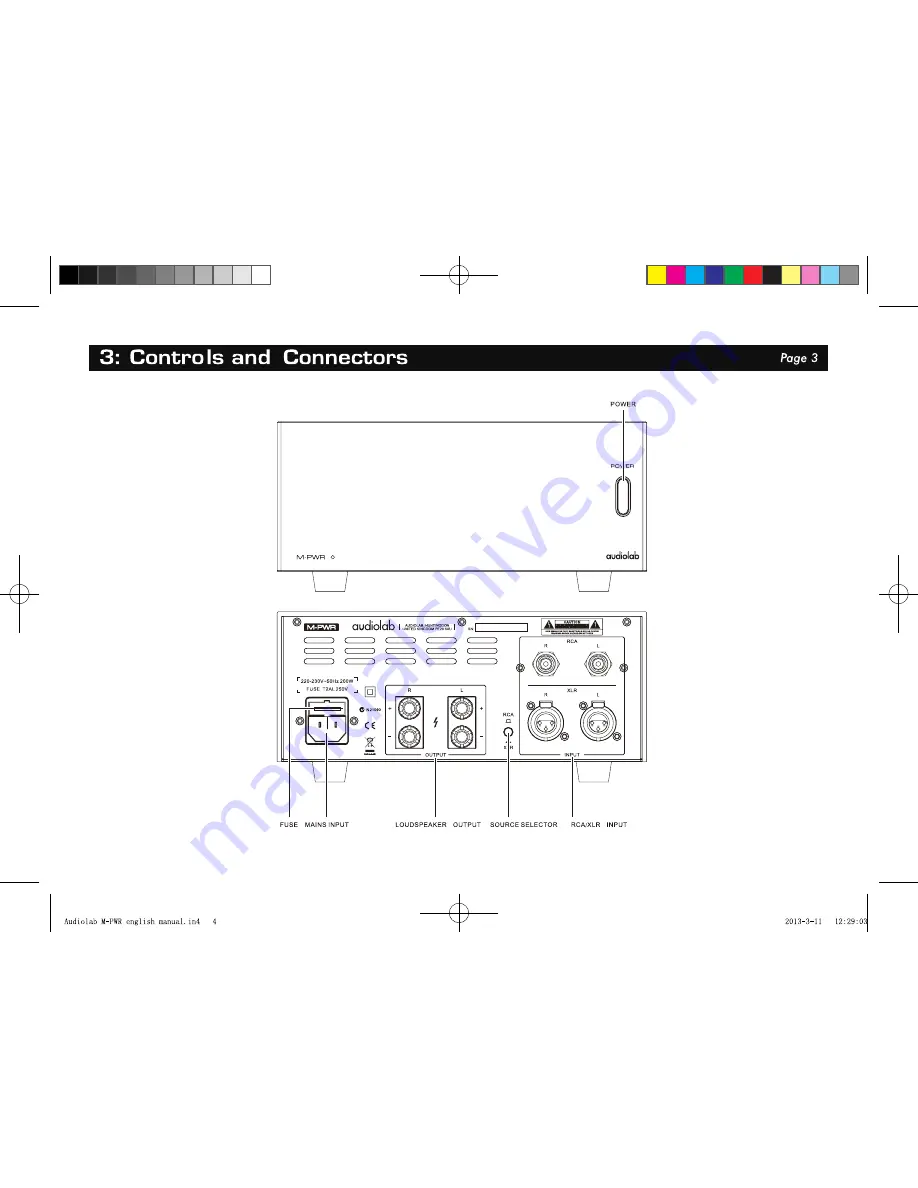 Audiolab M-PWR Скачать руководство пользователя страница 4