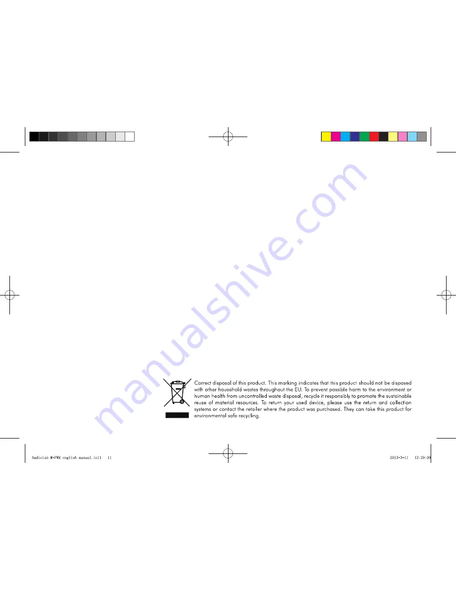 Audiolab M-PWR User Instruction Download Page 11