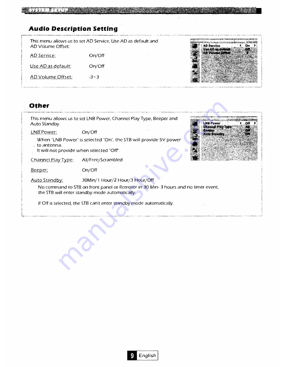 AudioSonic HDT909 Owner'S Manual Download Page 12