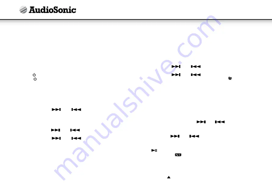 AudioSonic TXCD-1536 Instruction Manual Download Page 58