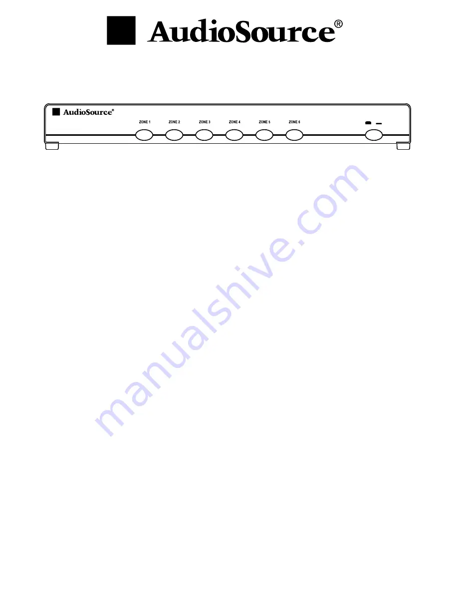 AudioSource AE6SW Installation Manual Download Page 1