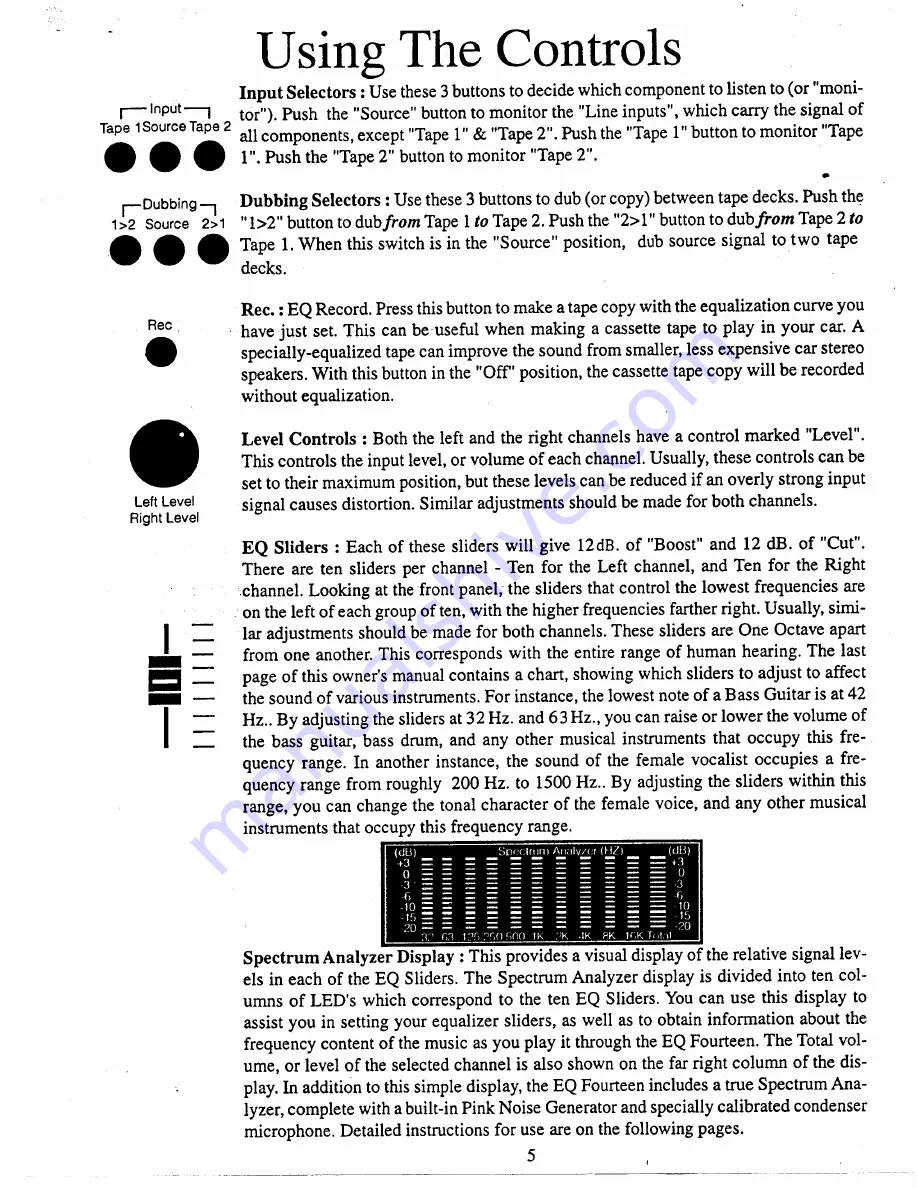 AudioSource EQ 14 Owner'S Manual Download Page 6