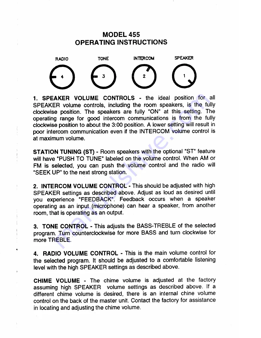 Audiotech 455 Operating Instructions Manual Download Page 2