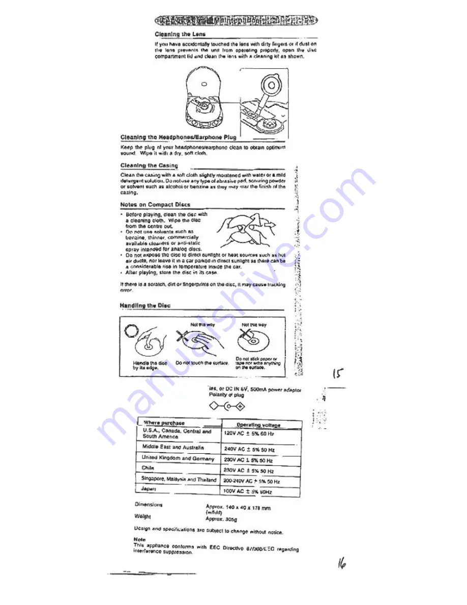 Audiovox CE101A - annexe 1 Скачать руководство пользователя страница 16