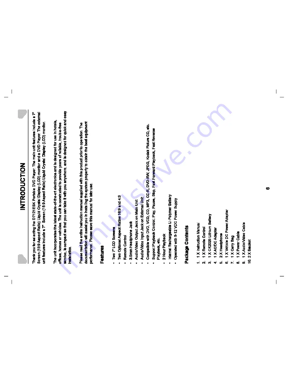 Audiovox D7121ESK Owner'S Manual Download Page 6