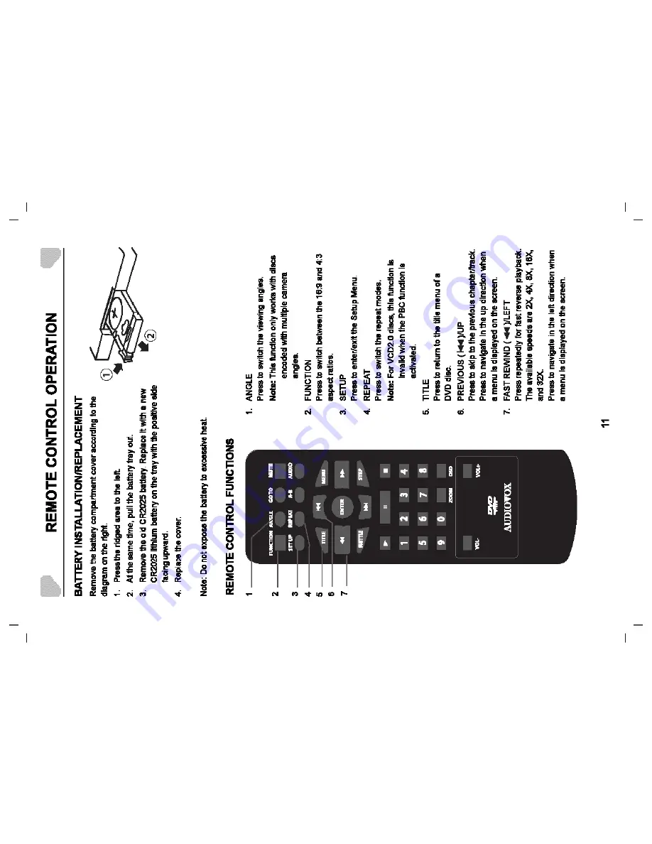 Audiovox D7121ESK Owner'S Manual Download Page 11