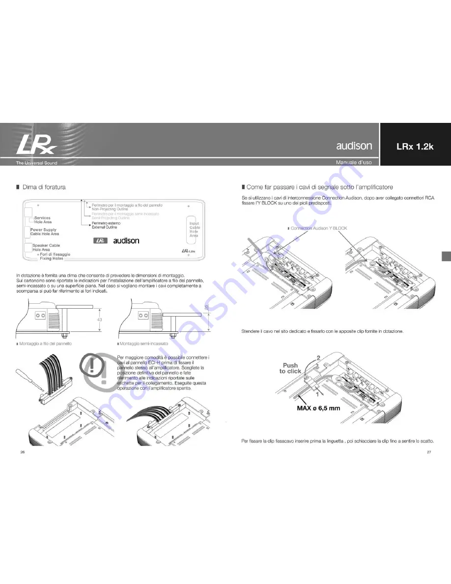 Audison LRx 1.2k Universal Sound Owner'S Manual Download Page 14