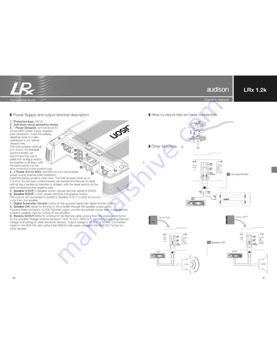 Audison LRx 1.2k Universal Sound Скачать руководство пользователя страница 29