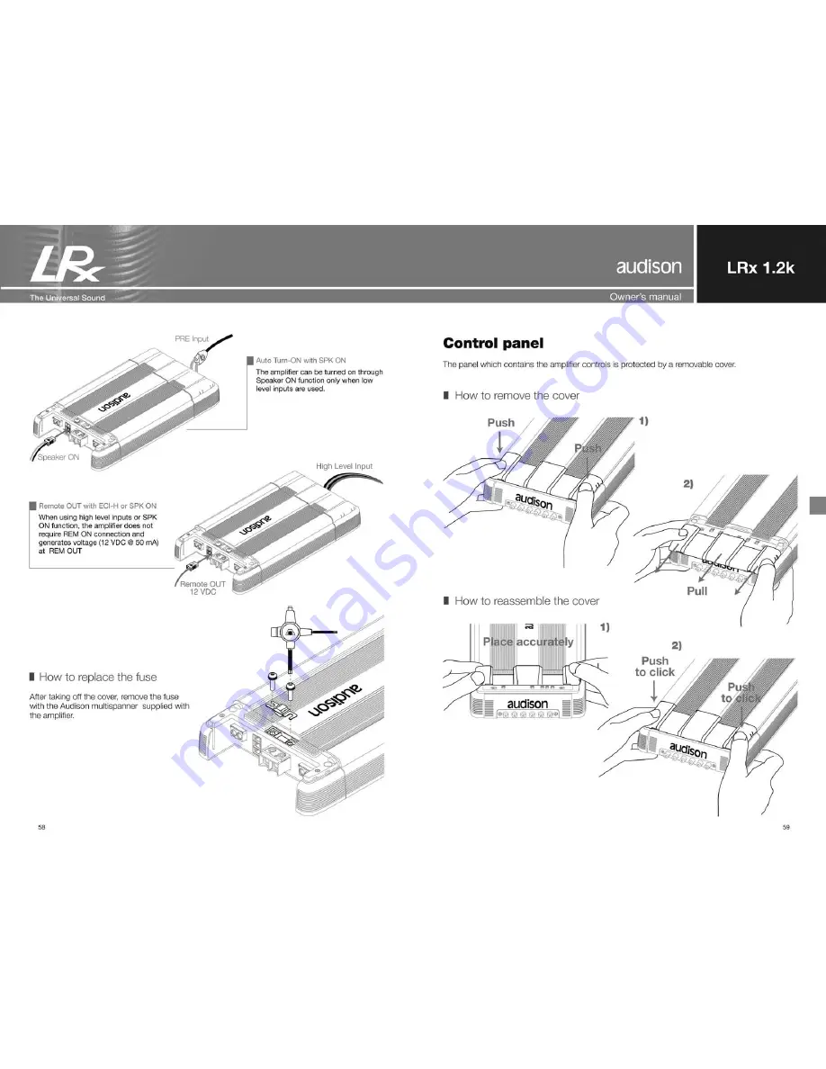 Audison LRx 1.2k Universal Sound Скачать руководство пользователя страница 30