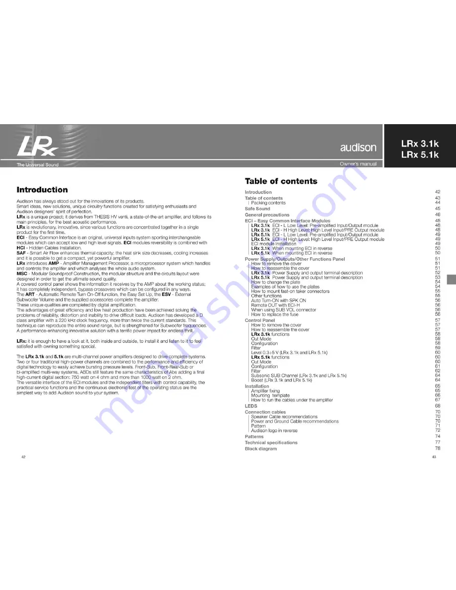 Audison LRx 3.1k Скачать руководство пользователя страница 22