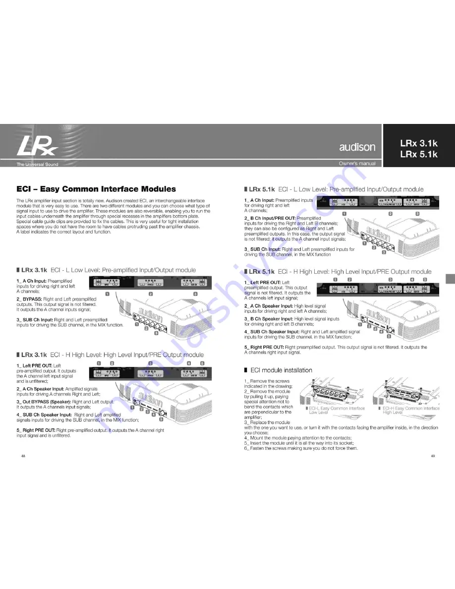 Audison LRx 3.1k Owner'S Manual Download Page 25