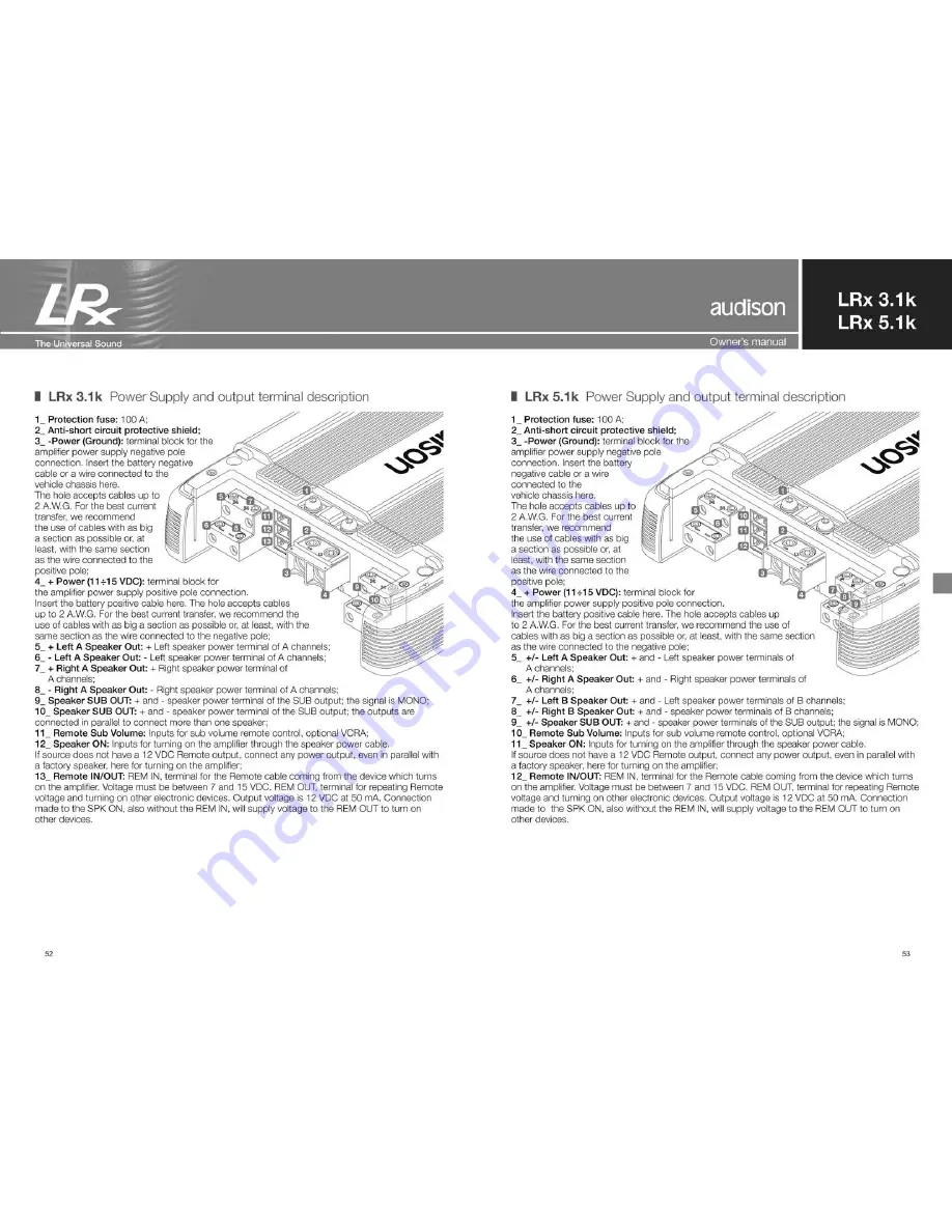 Audison LRx 3.1k Скачать руководство пользователя страница 27