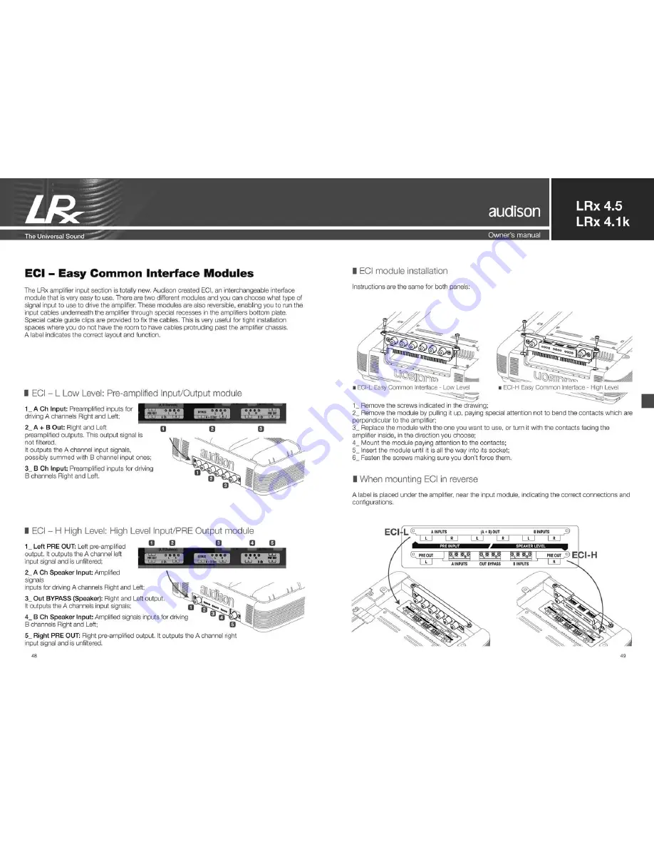 Audison LRx 4.1k Owner'S Manual Download Page 25