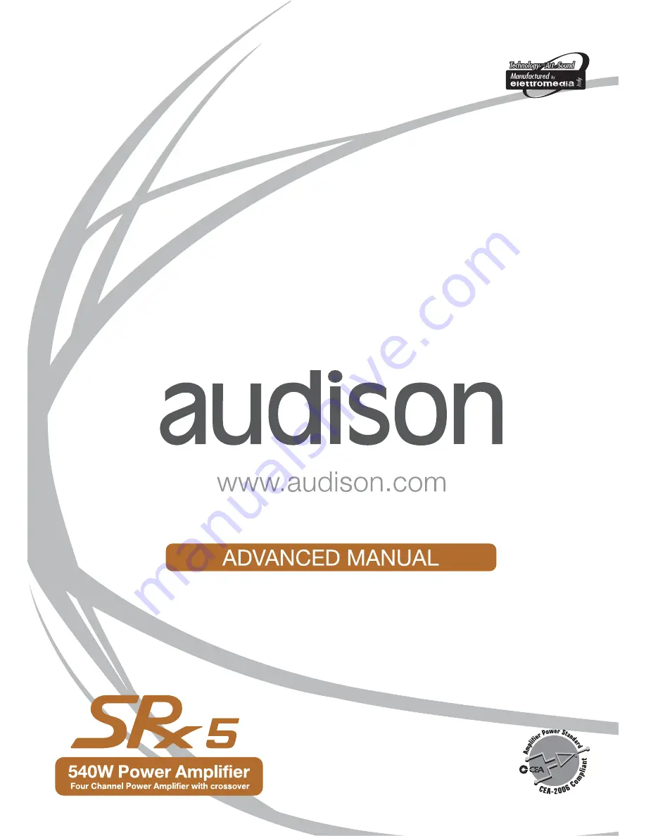 Audison SRX 5 Advanced Manual Download Page 1