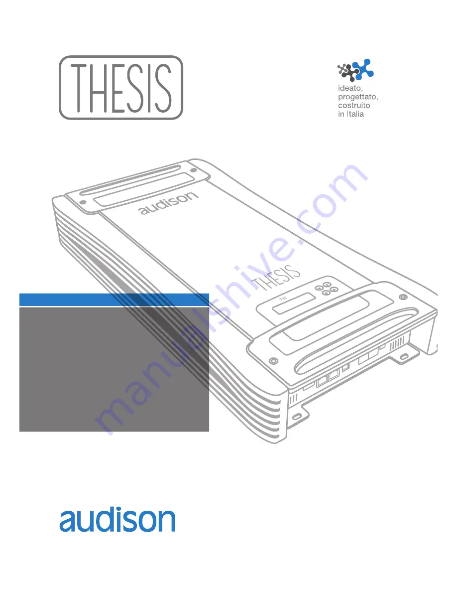 Audison TH uno Thesis Скачать руководство пользователя страница 1