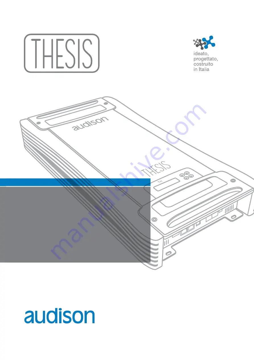 Audison Thesis TH quattro Скачать руководство пользователя страница 2