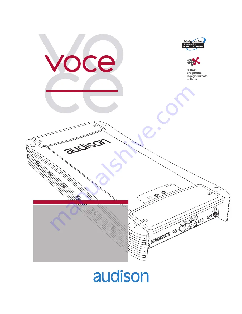 Audison VOCE AV 5.1k Owner'S Manual Download Page 1