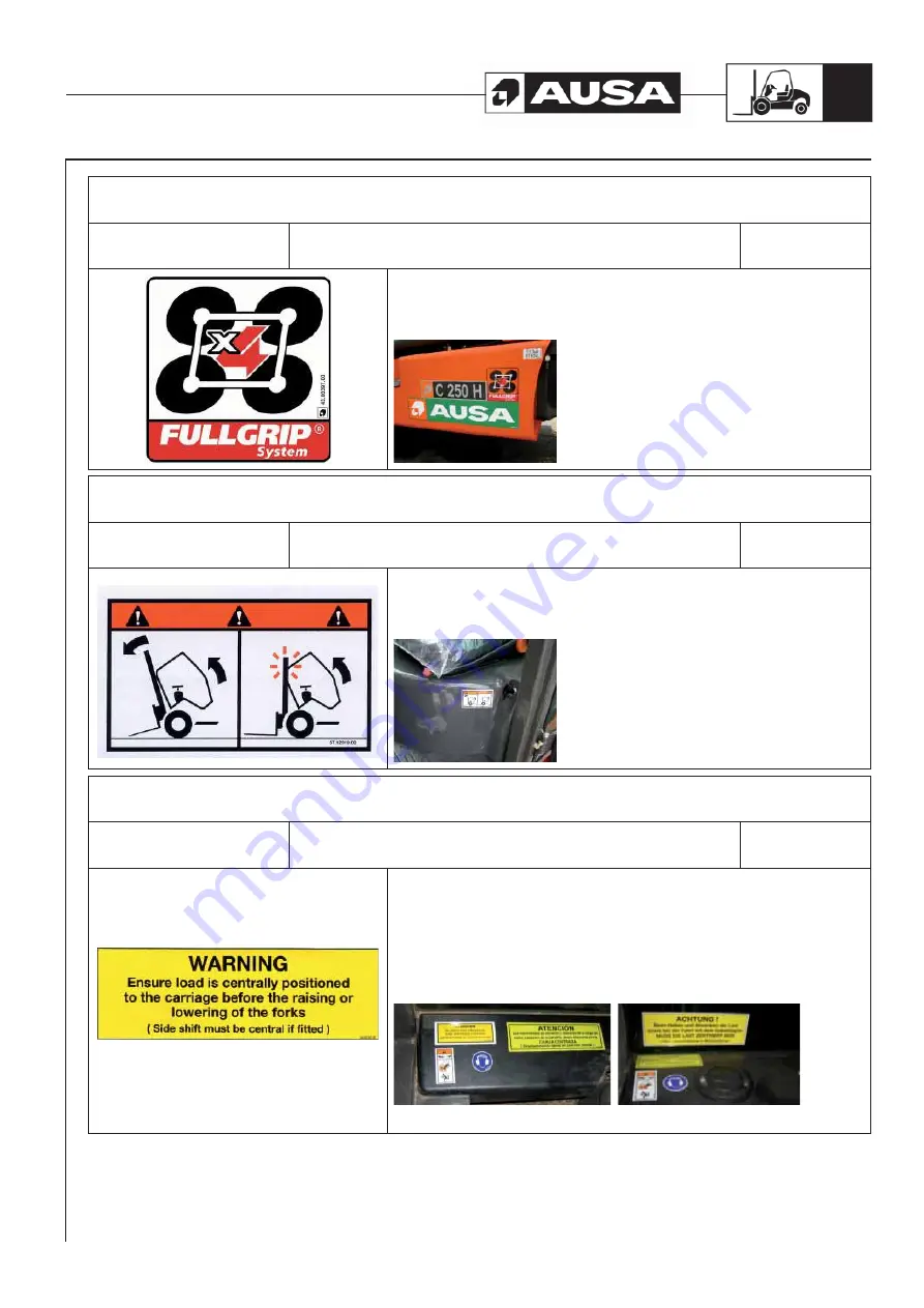 AUSA C 200 H Operator'S Manual Download Page 33