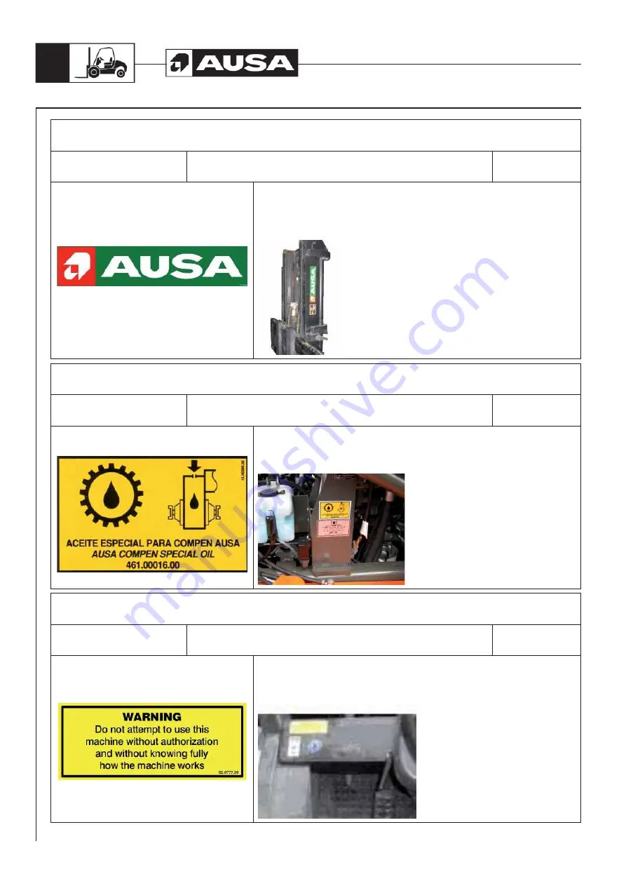 AUSA C 200 H Operator'S Manual Download Page 34