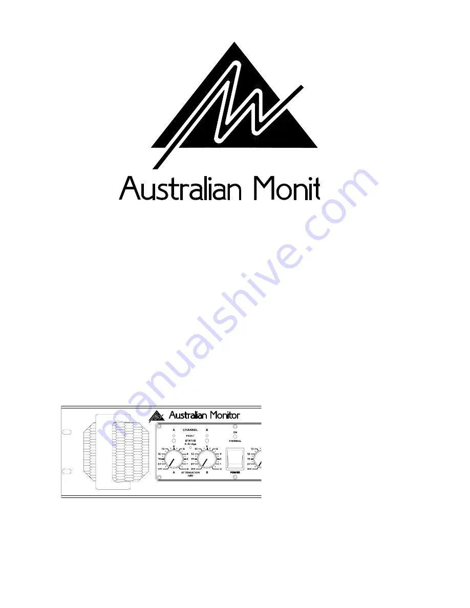 AUSTRALIAN MONITOR AM1200 Скачать руководство пользователя страница 1