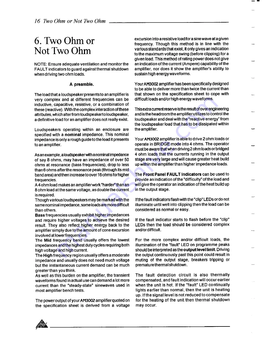 AUSTRALIAN MONITOR AM3002 Operation Manual Download Page 16