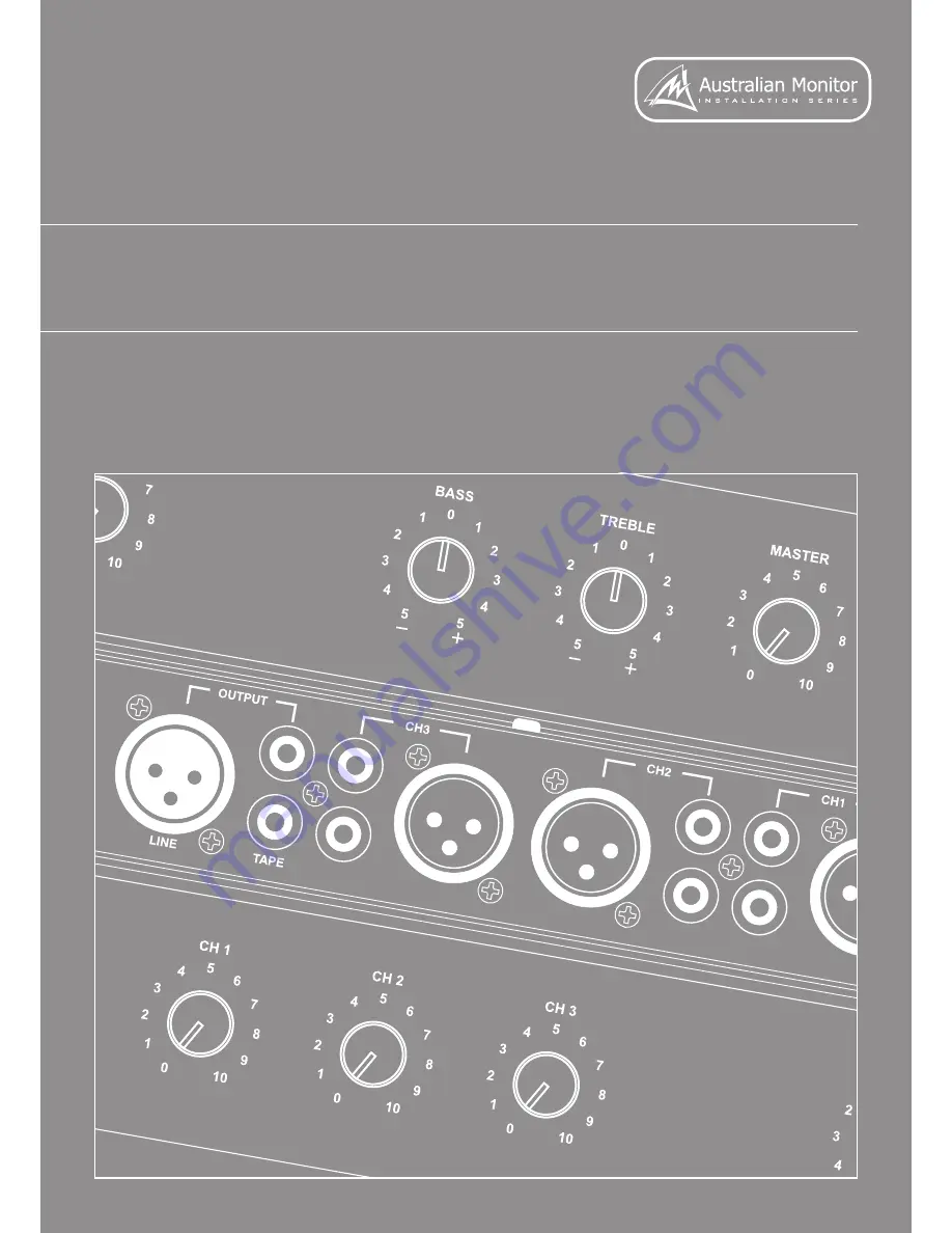 AUSTRALIAN MONITOR AMC+ SERIES Installation And Operation Manual Download Page 1