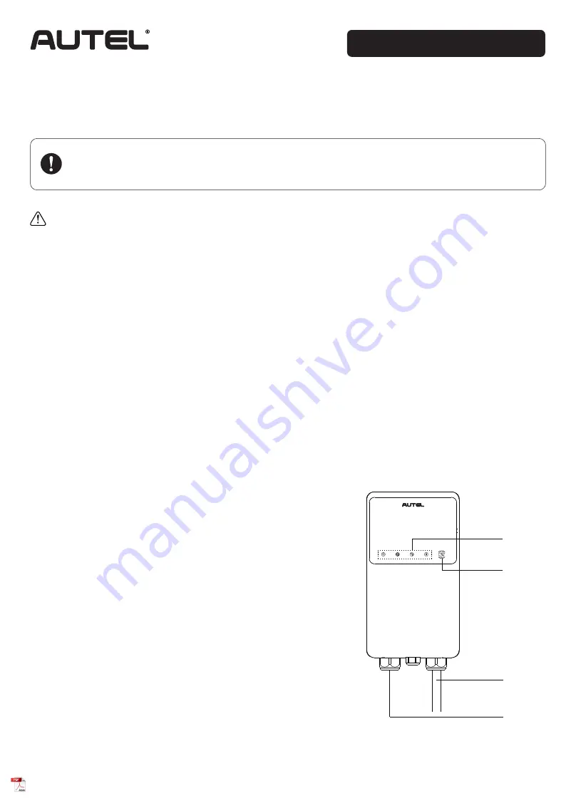 Autel Maxi US AC W12-H Installation Manual Download Page 1