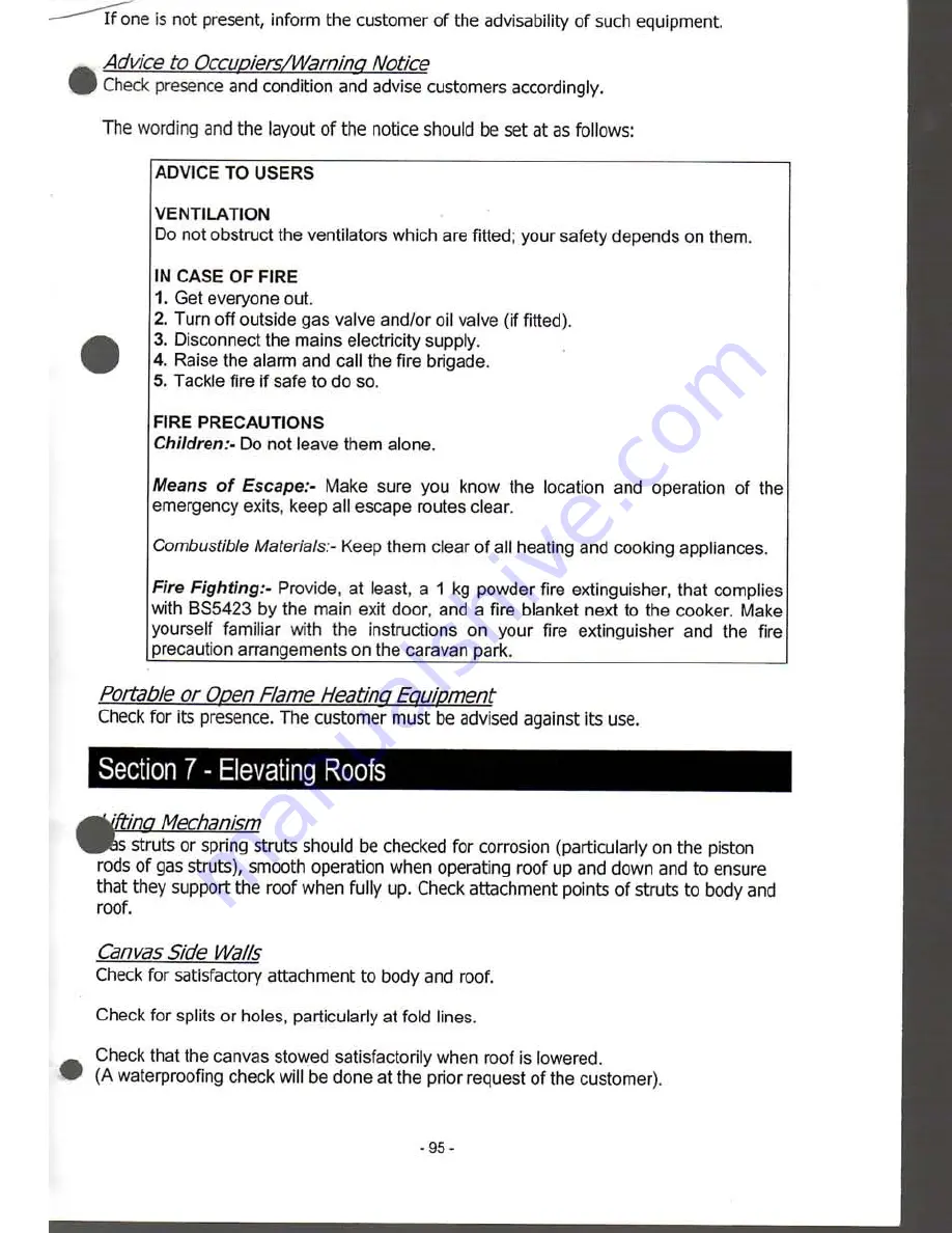 Auto-Sleepers 2003 Volkswagen Topaz Owner'S Manual Download Page 95