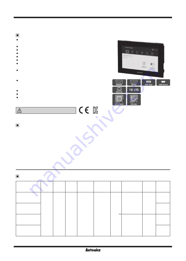 Autonics LP-A070 Series Manual Download Page 1