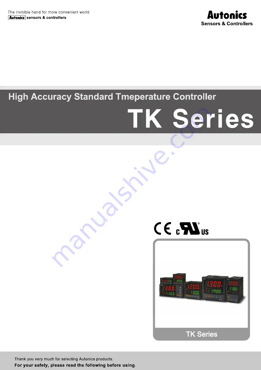 Autonics TK Series User Manual Download Page 1