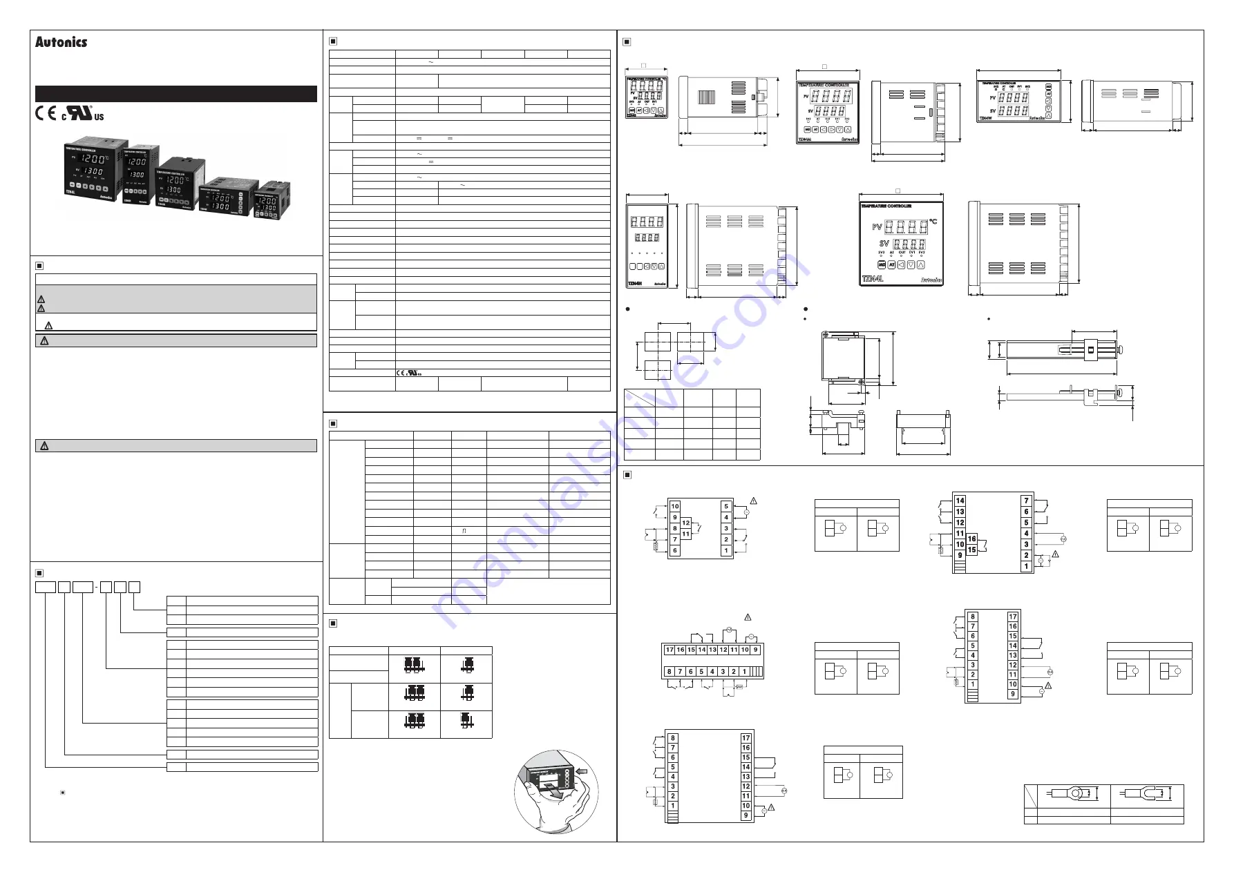 Autonics TZN4H Instruction Manual Download Page 1