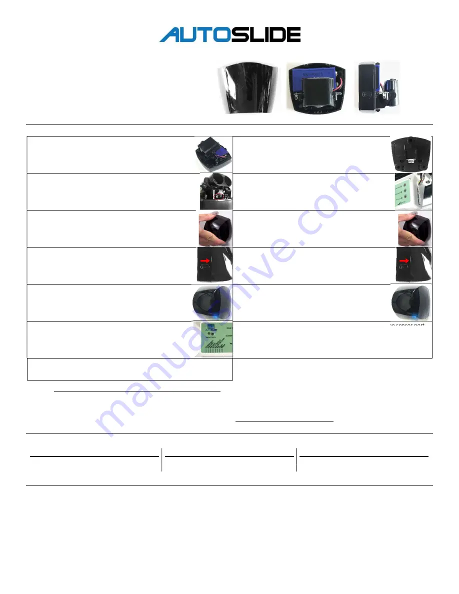 Autoslide AUTOSLIDE Wireless IR Sensor Installing Download Page 1