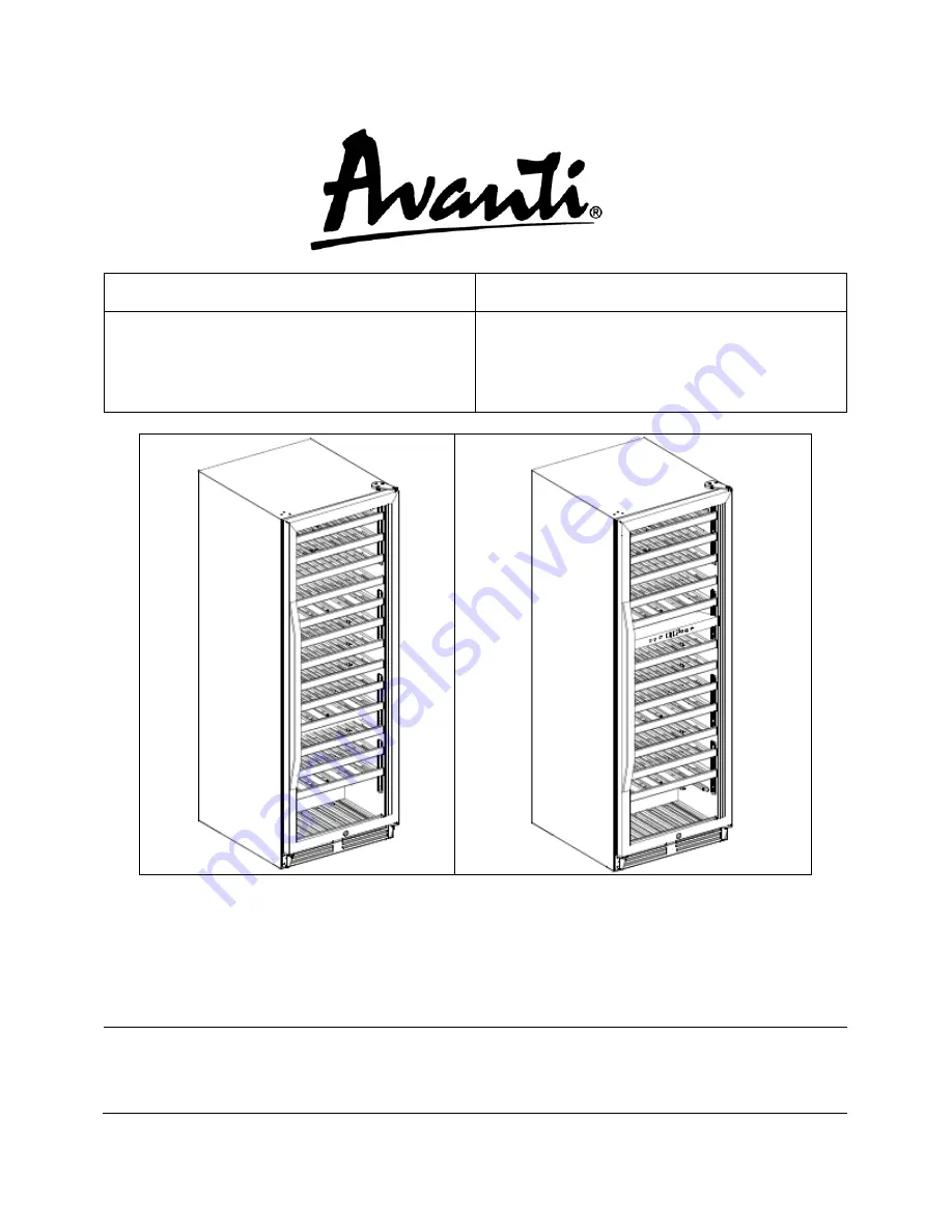 Avanti WCF148DE3S Instruction Manual Download Page 1