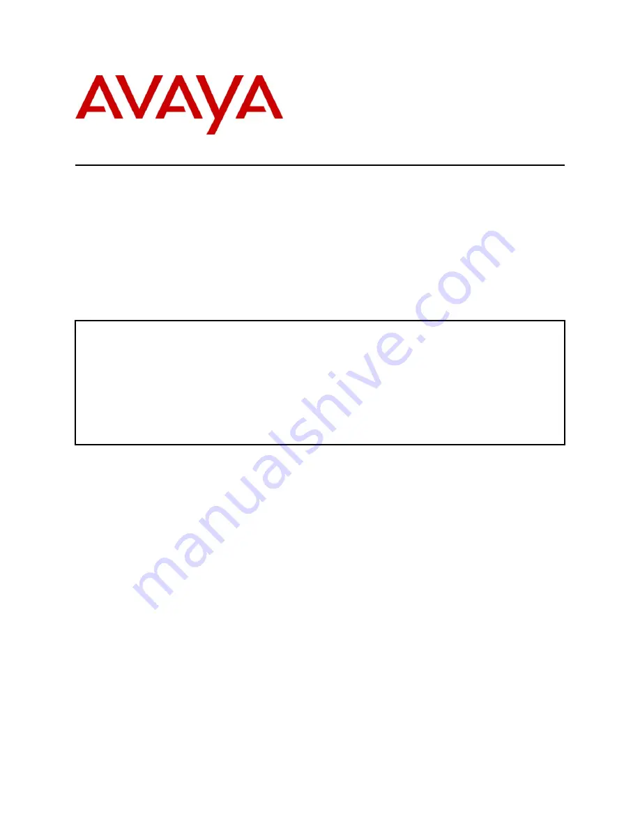 Avaya PROCURVE 2520-24-POE Application Notes Download Page 1